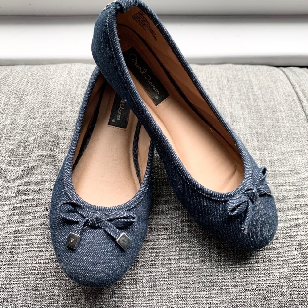 David Aaron Denim Flats